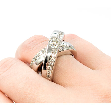 Ring Oribital Eternity .75ct Round Diamond .75ctw Diamonds 18kw sz6.5 224060008