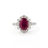  Ring .37ctw Round Diamonds 2.20ct GIA Burmese Ruby Platinum sz7 224060183