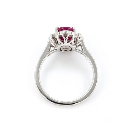 Ring .37ctw Round Diamonds 2.20ct GIA Burmese Ruby Platinum sz7 224060183