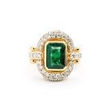  Ring 1.21ctw Round Diamonds 2.36ct Emerald 14ky sz7 224060169