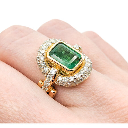 Ring 1.21ctw Round Diamonds 2.36ct Emerald 14ky sz7 224060169