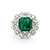 Ring 2.56ctw Round/Baguette Diamonds 8.24ct Emerald 14kw sz7.25 224060182