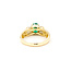 Ring .75ctw Round & Baguette Diamonds 1.17ct Emerald 14ky sz7 6.8mm 124060204