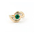 Ring .50ctw Round Diamonds .52ct Emerald 14ky sz6.25 13mm 124060189