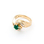 Ring .50ctw Round Diamonds .52ct Emerald 14ky sz6.25 13mm 124060189