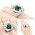 Ring Fan Swirl 1.56ctw Round Diamonds 4.43ct Emerald 18kw sz6.5 224060180