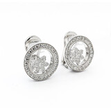  Earrings Chopard Happy Diamonds Snowflakes 1.06ctw Round Diamonds 17mm 18kw 224064008