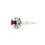 Ring Graduated .50ctw Round Diamonds .40ct Ruby 14kw sz6.5 9.5mm 124060210