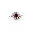 Ring Graduated .50ctw Round Diamonds .40ct Ruby 14kw sz6.5 9.5mm 124060210