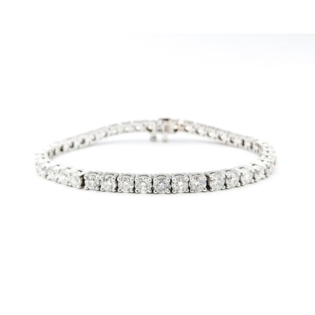 Bracelet 9.89ctw Round Diamonds Tennis 14kw 6.75" 4mm 224063010