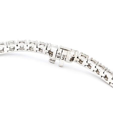 Bracelet 9.89ctw Round Diamonds Tennis 14kw 6.75" 4mm 224063010