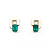 Earrings .16ctw Round Diamonds Friction Back 3.76ctw Emeralds White Enamel 17x11.5mm Platinum 224064163