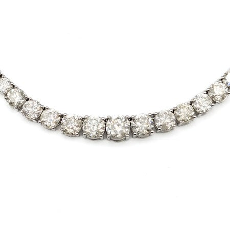 Necklace Riviera 42.60ctw Round Diamonds Platinum 17.25" 4 to 8mm 224062002