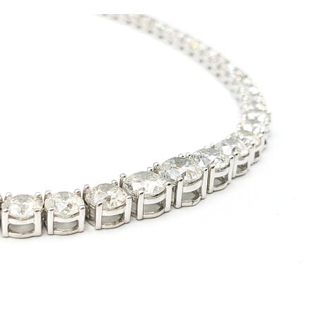 Necklace Riviera 42.60ctw Round Diamonds Platinum 17.25" 4 to 8mm 224062002