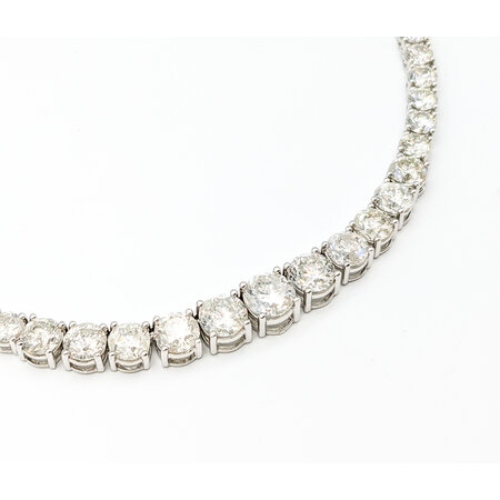 Necklace Riviera 42.60ctw Round Diamonds Platinum 17.25" 4 to 8mm 224062002