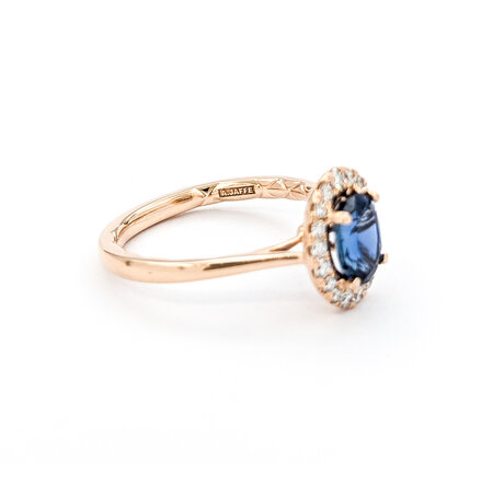Ring .33ctw Round Diamonds 1.24ct Sapphire 14kr sz6.5 11x9mm 124060194