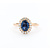 Ring .33ctw Round Diamonds 1.24ct Sapphire 14kr sz6.5 11x9mm 124060194