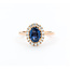 Ring .33ctw Round Diamonds 1.24ct Sapphire 14kr sz6.5 11x9mm 124060194