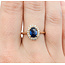 Ring .33ctw Round Diamonds 1.24ct Sapphire 14kr sz6.5 11x9mm 124060194