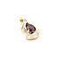 Pendant .05ctw Round Diamonds 1.03ct Garnet 23.5x12mm 14ky " 224061260