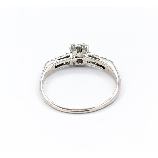 Ring Mid Century .42ct Old European Diamond .08ctw Diamonds 14kw sz7.5 224060757