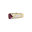 Ring Milgrain .70ctw Princess Diamonds 1.00ct Ruby 18ky/950pt sz6.5 5mm 124060200