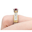 Ring Milgrain .70ctw Princess Diamonds 1.00ct Ruby 18ky/950pt sz6.5 5mm 124060200