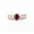 Ring Milgrain .70ctw Princess Diamonds 1.00ct Ruby 18ky/950pt sz6.5 5mm 124060200