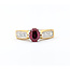 Ring Milgrain .70ctw Princess Diamonds 1.00ct Ruby 18ky/950pt sz6.5 5mm 124060200