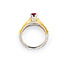 Ring Milgrain .70ctw Princess Diamonds 1.00ct Ruby 18ky/950pt sz6.5 5mm 124060200