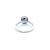 Ring Halo .50ctw Round Diamonds 1.00ct Sapphire 14kw sz7 9.5x9.5 124060175