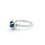 Ring Halo .50ctw Round Diamonds 1.00ct Sapphire 14kw sz7 9.5x9.5 124060175