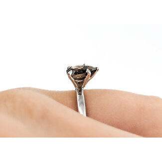 Ring Leo Solitaire 5 Prong 1.00ct Smokey Quartz 14kw sz4.75 224060199
