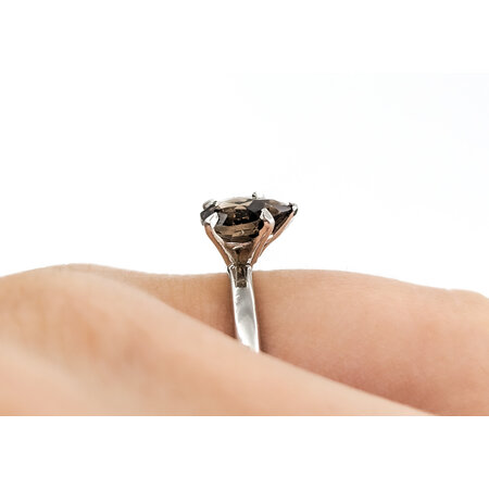 Ring Leo Solitaire 5 Prong 1.00ct Smokey Quartz 14kw sz4.75 224060199