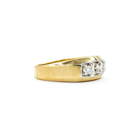 Ring .25ctw Round Diamonds 3 Stone 14ky sz10 224060014