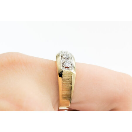 Ring .25ctw Round Diamonds 3 Stone 14ky sz10 224060014