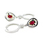 Earrings Dangle .64ctw Round Diamonds 1.63ctw Rubies 30x9.5mm 14ktt 124064150