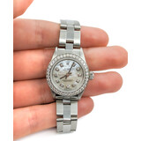  Watch Rolex Oyster Perpetual 67193 Yr. 1990 AM Bracelet, Diamond Dial & Diamond Bezel 25mm Stainless Steel 7" 124026013