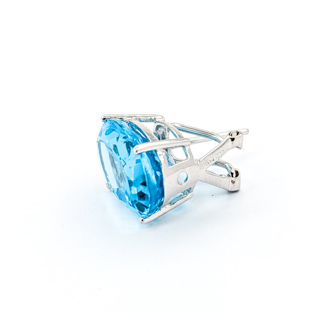 Earrings 16ctw Oval Topaz Omega Back 14x10mm 14kw 224064165