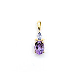  Pendant 1.14ct Amethyst .15ct Tanzanite 21x6mm 10ky " 224061257