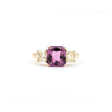  Ring 3 Stone 1.03ctw Radiant Cut Diamonds 2.44ct Sapphire 14kr sz6.5 224060204