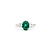 Ring .30ctw Round Diamonds .97ct Emerald 950pt sz5 2.35mm 124060187