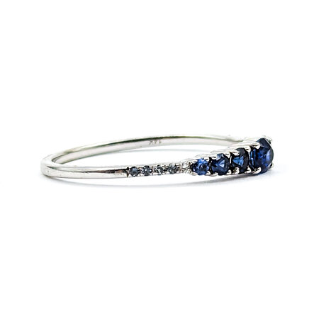 Ring Ombre .30ctw Oval/Round Sapphires 14kw sz7 224060198