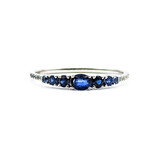  Ring Ombre .30ctw Oval/Round Sapphires 14kw sz7 224060198