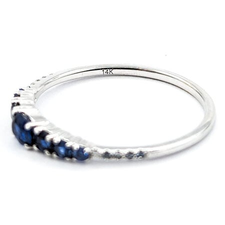 Ring Ombre .30ctw Oval/Round Sapphires 14kw sz7 224060198