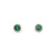 Earrings Stud .31ctw Round Diamonds .56ctw Emeralds 10mm 14ky 124064155