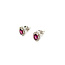 Earrings Stud .22ctw Round Diamonds .97ctw Ruby 9x7mm 14kw 124064158