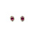 Earrings Stud .22ctw Round Diamonds .97ctw Ruby 9x7mm 14kw 124064158