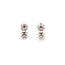 Earrings Stud .22ctw Round Diamonds .97ctw Ruby 9x7mm 14kw 124064158