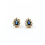 Earrings Halo .55ctw Round Diamonds Friction Back 1.00ctw Sapphires 11x9mm 14ky 224064164